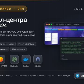 CRM колл-центра микрофинансовой компании на Битрикс24: воронка, роли, телефония MANGO OFFICE и свой сервис заявок на Node.js