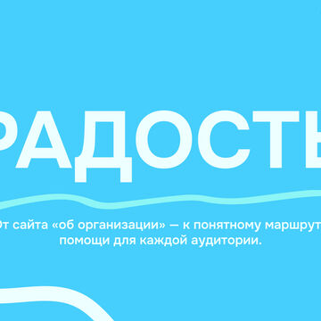 РООИ &laquo;Радость&raquo; &mdash; от устаревшего сайта к новой цифровой структуре