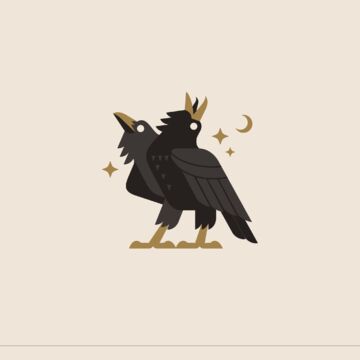 Two-headed raven
