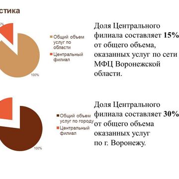 Слайд статистики для АУ МФЦ