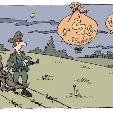карикатура "в офшоры"
