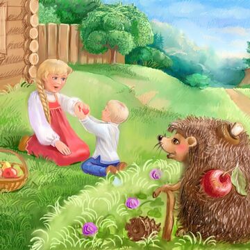 Иллюстрация к Книжке Гуси Лебеди.