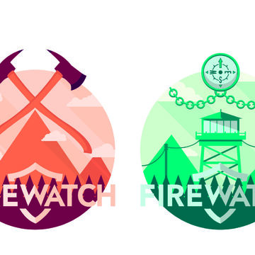 Набор наклеек "Firewatch"
