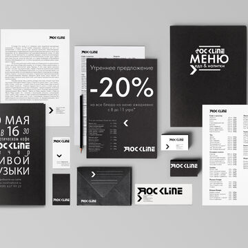 Фирменный стиль тематического кафе Rockline