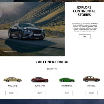 редизайн сайта bentley