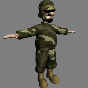 HiPoly модель персонажа для анимации