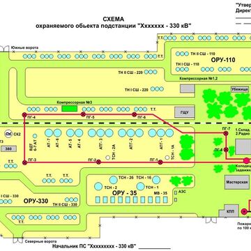 Карта-схема предприятия ЭС