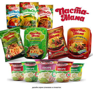 Дизайн упаковок и этикеток продуктов быстрого приготовления