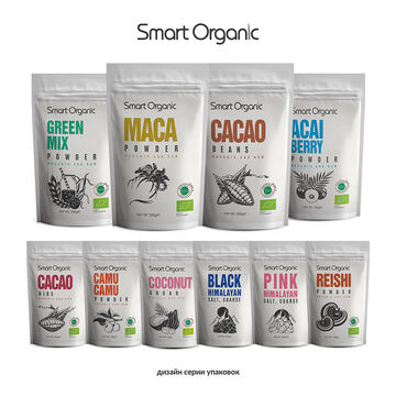 Дизайн серии этикеток для "Smart Organic"
