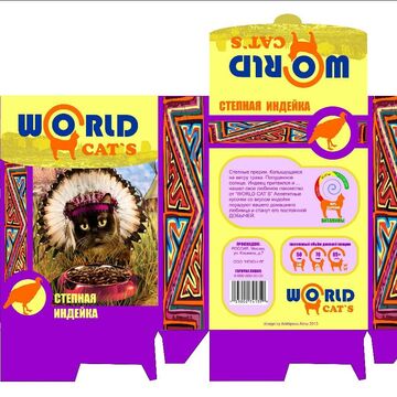 Упаковка корма для кошек "World cat`s" индейка