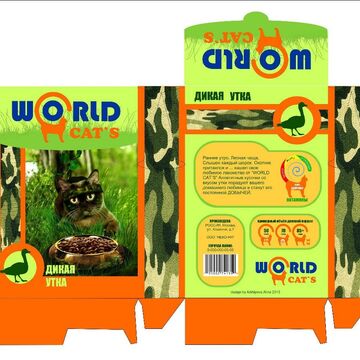 Упаковка корма для кошек "World cat`s" утка