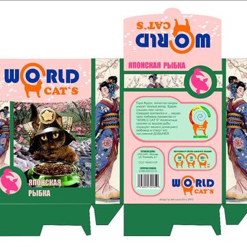 Упаковка корма для кошек "World cat`s" рыба