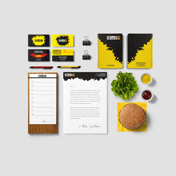 Айдентика  для Korn Burger