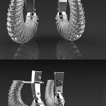 Серьги "Гусеница"