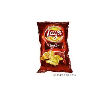 Рисунок чипсы "Lays"