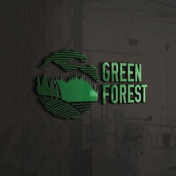 Логотип бренда угля "Green Forest"