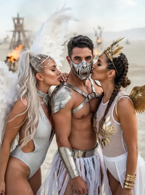 Фестиваль Burning Man: Ангел и Валькирия