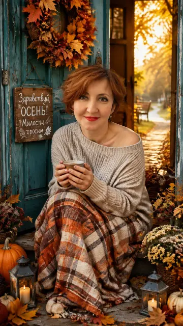 Осенняя фотосессия у дома