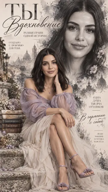 Женский портрет в стиле luxury fashion