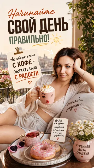 Утро с радостью и позитивом
