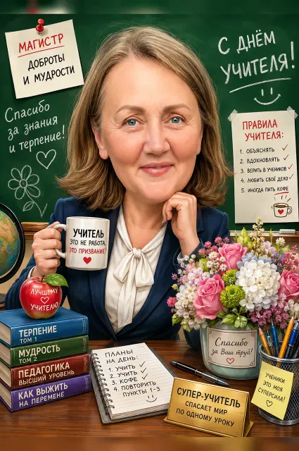 Шарж ко Дню Учителя