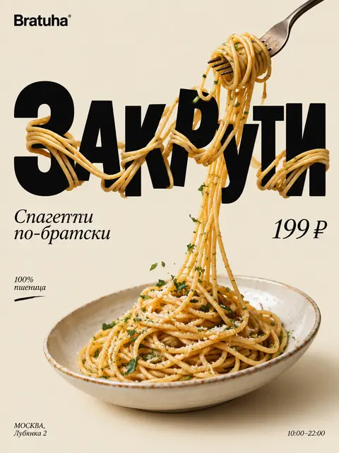 Рекламный постер еды