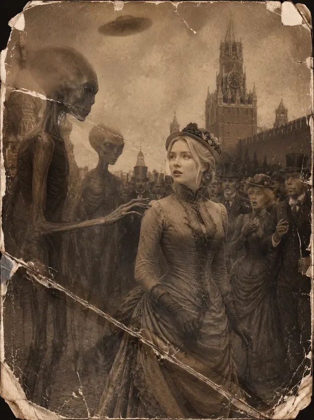 Старинная фотография с несуществующим событием
