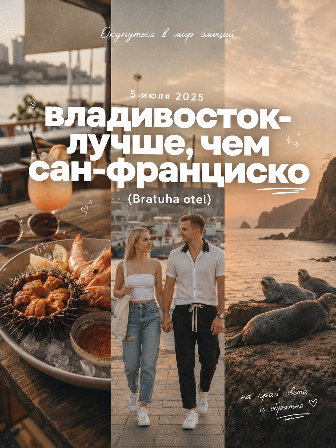 Триптих для влога о путешествии