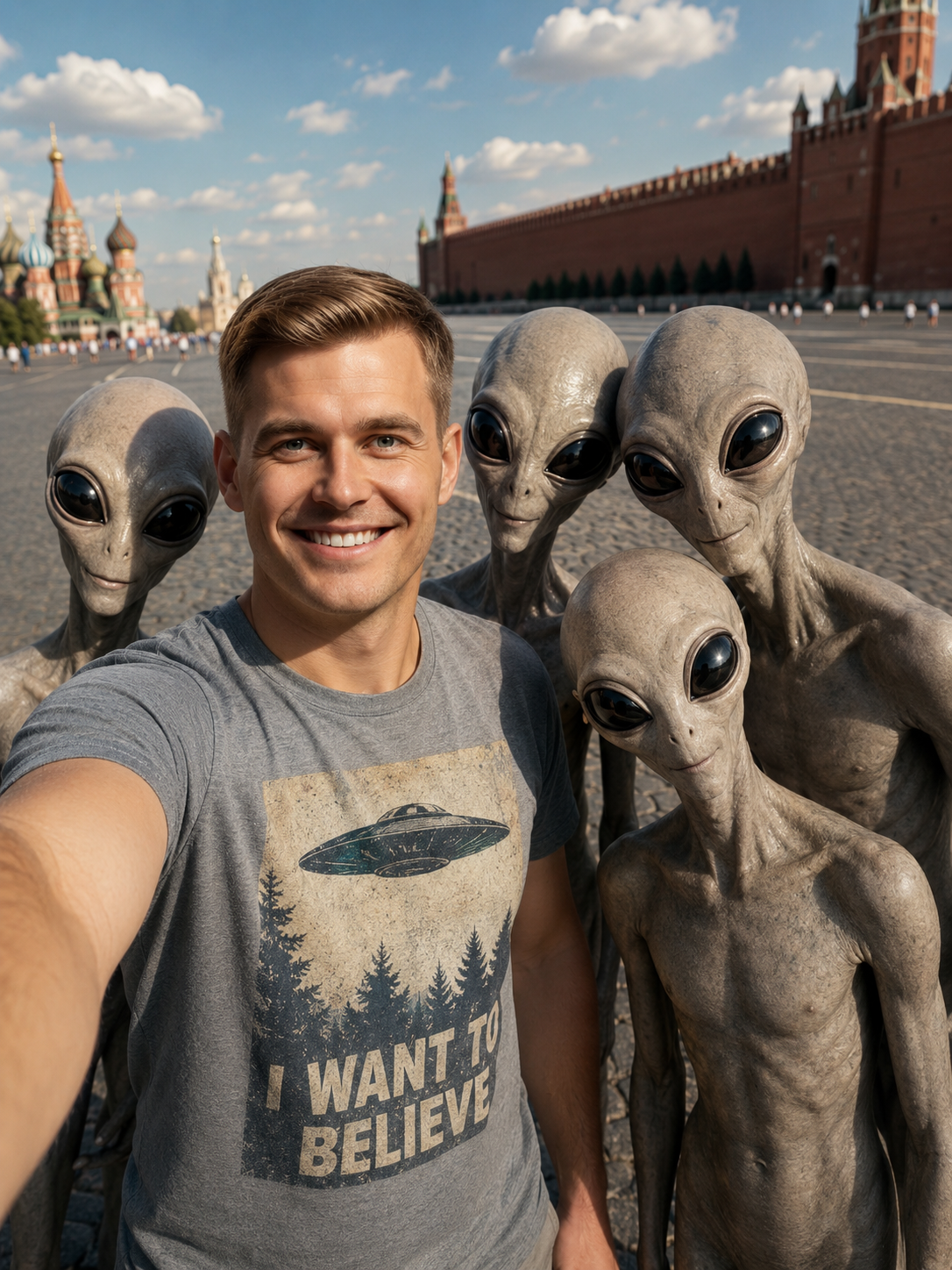 Селфи с пришельцами на Красной площади