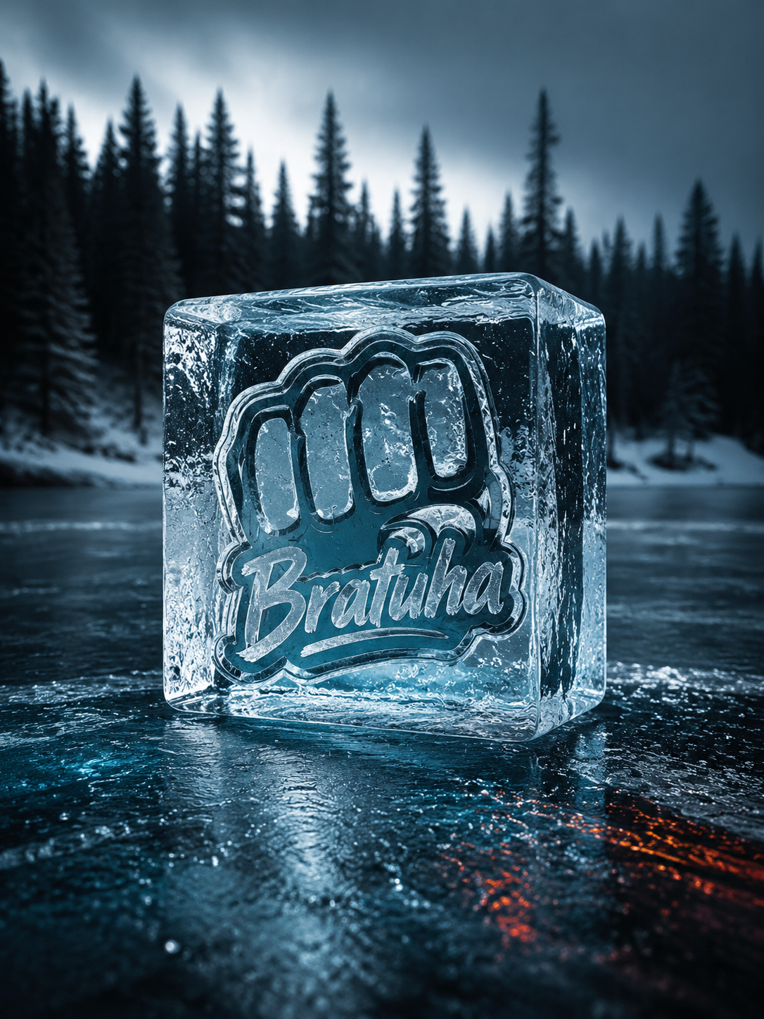 Логотип во льду