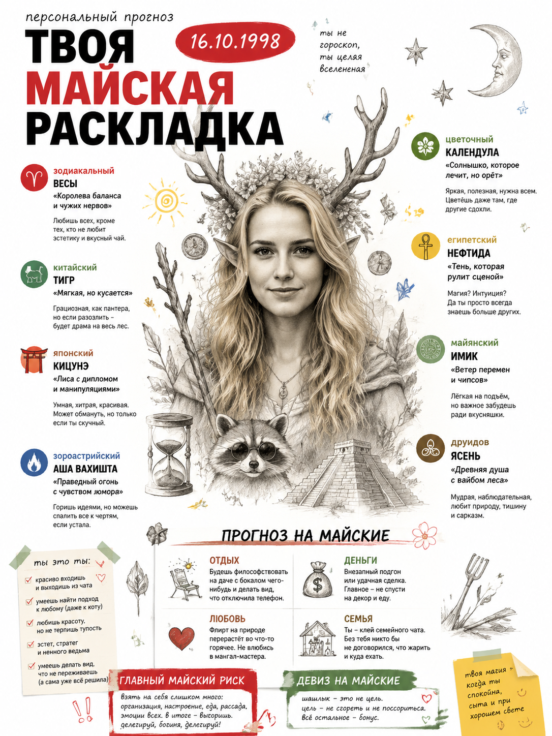 Прогноз персональный на майские праздники