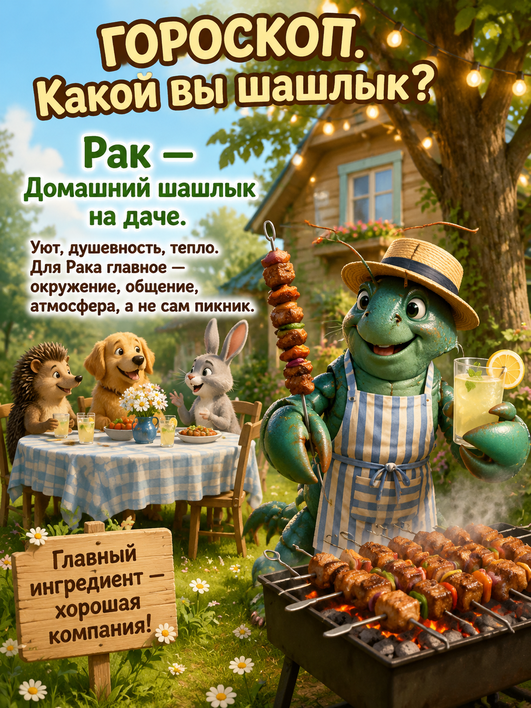 Юмористический постер-гороскоп