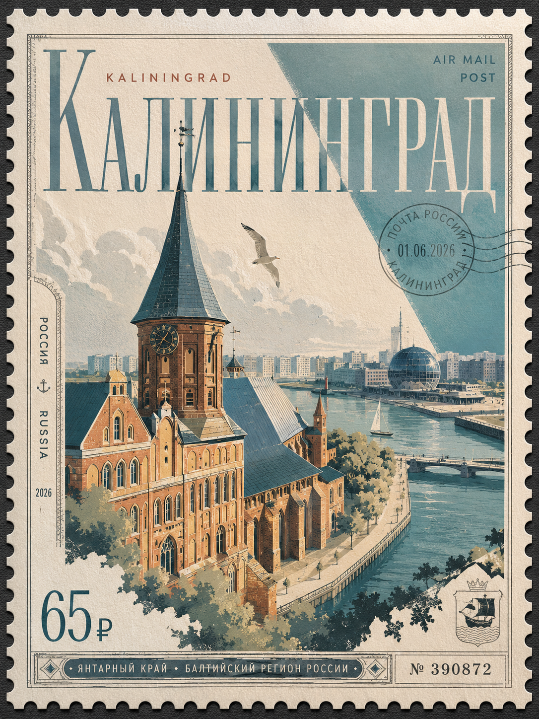 Ретро-марка из путешествия