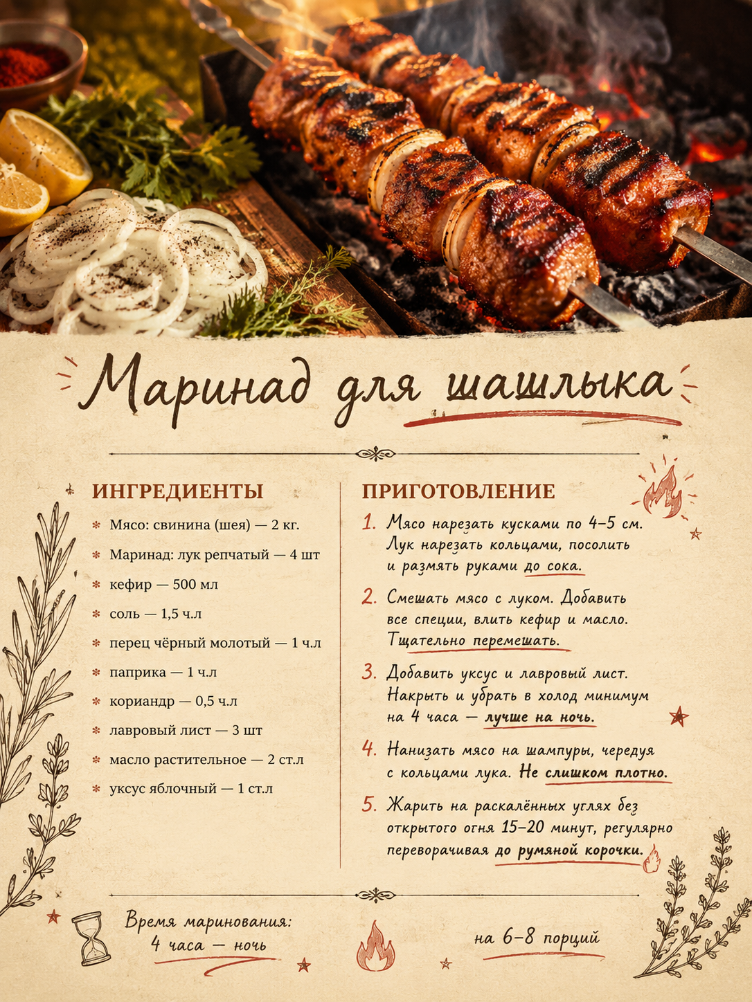 Рецепт лучшего маринада для шашлыка