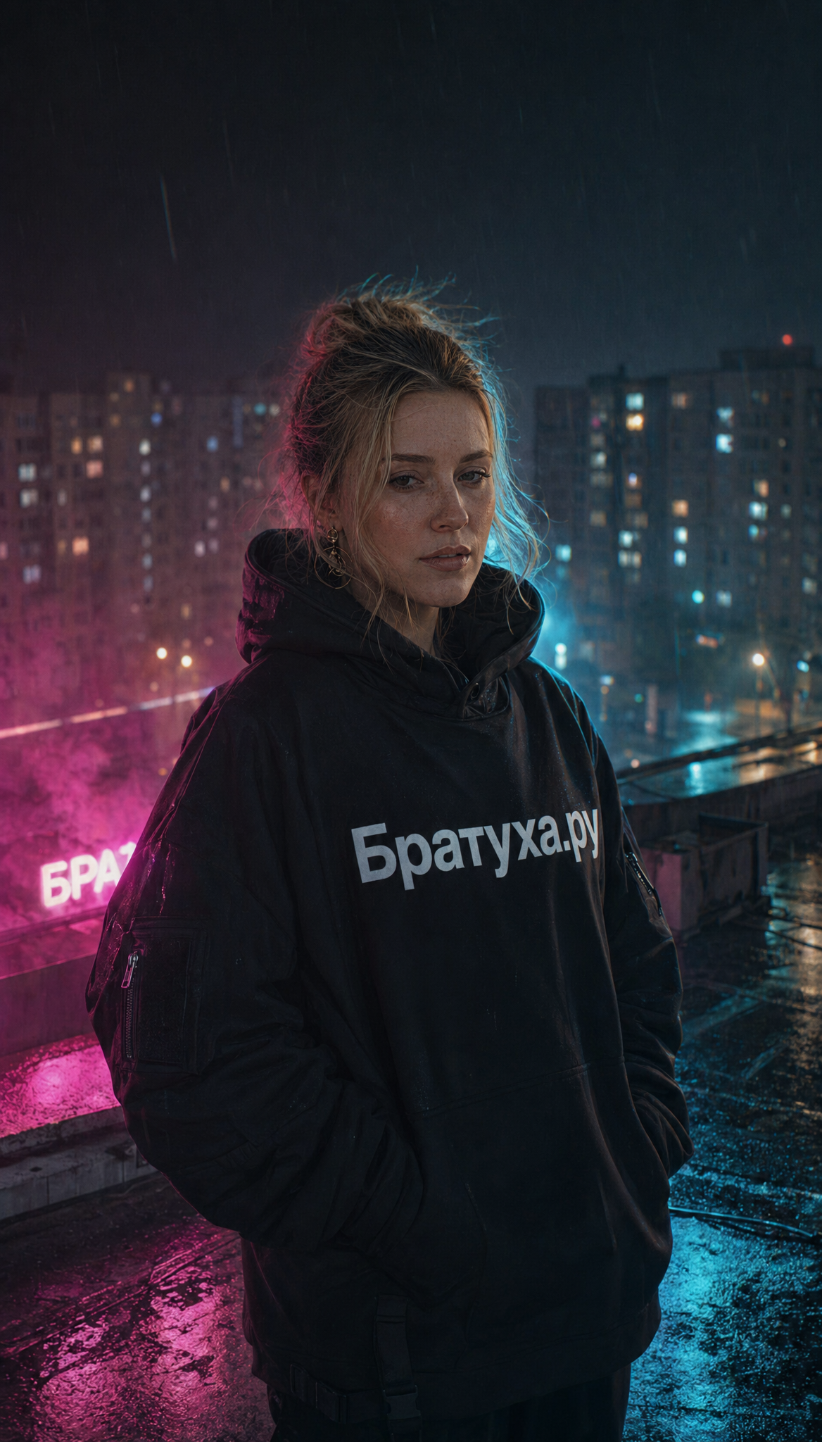 Неоновая крыша Братуха