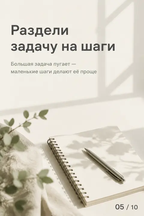 Карусель для соц. сетей "Как перехитрить прокрастинацию" (5)