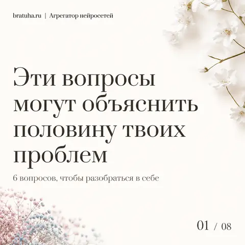 Карусель для социальных сетей "Вопросы себе". (1)