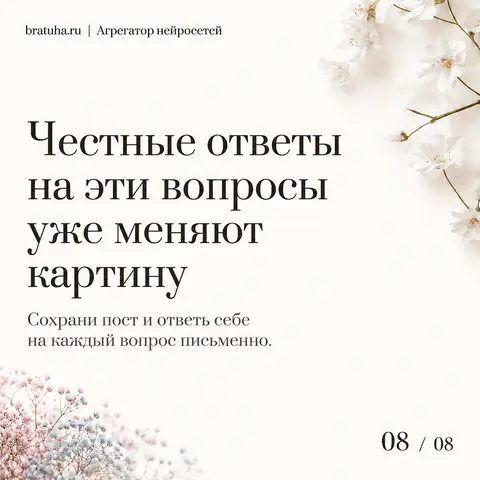 Карусель для социальных сетей "Вопросы себе". (8)