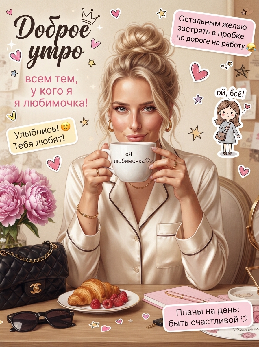 Фотореалистичный lifestyle-портрет в стиле модного коллажа