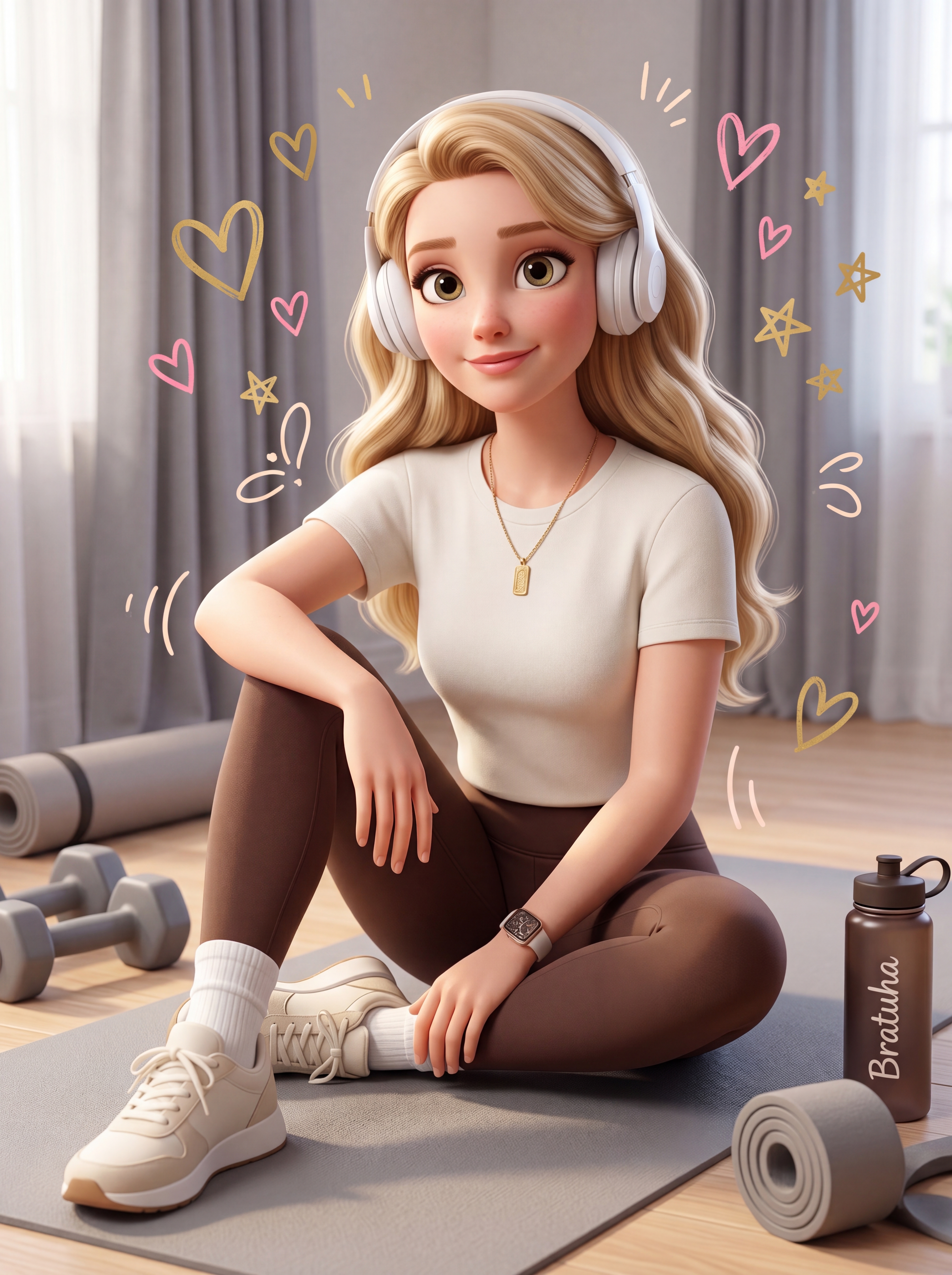 3D анимация в стиле Pixar/Disney с дудлами