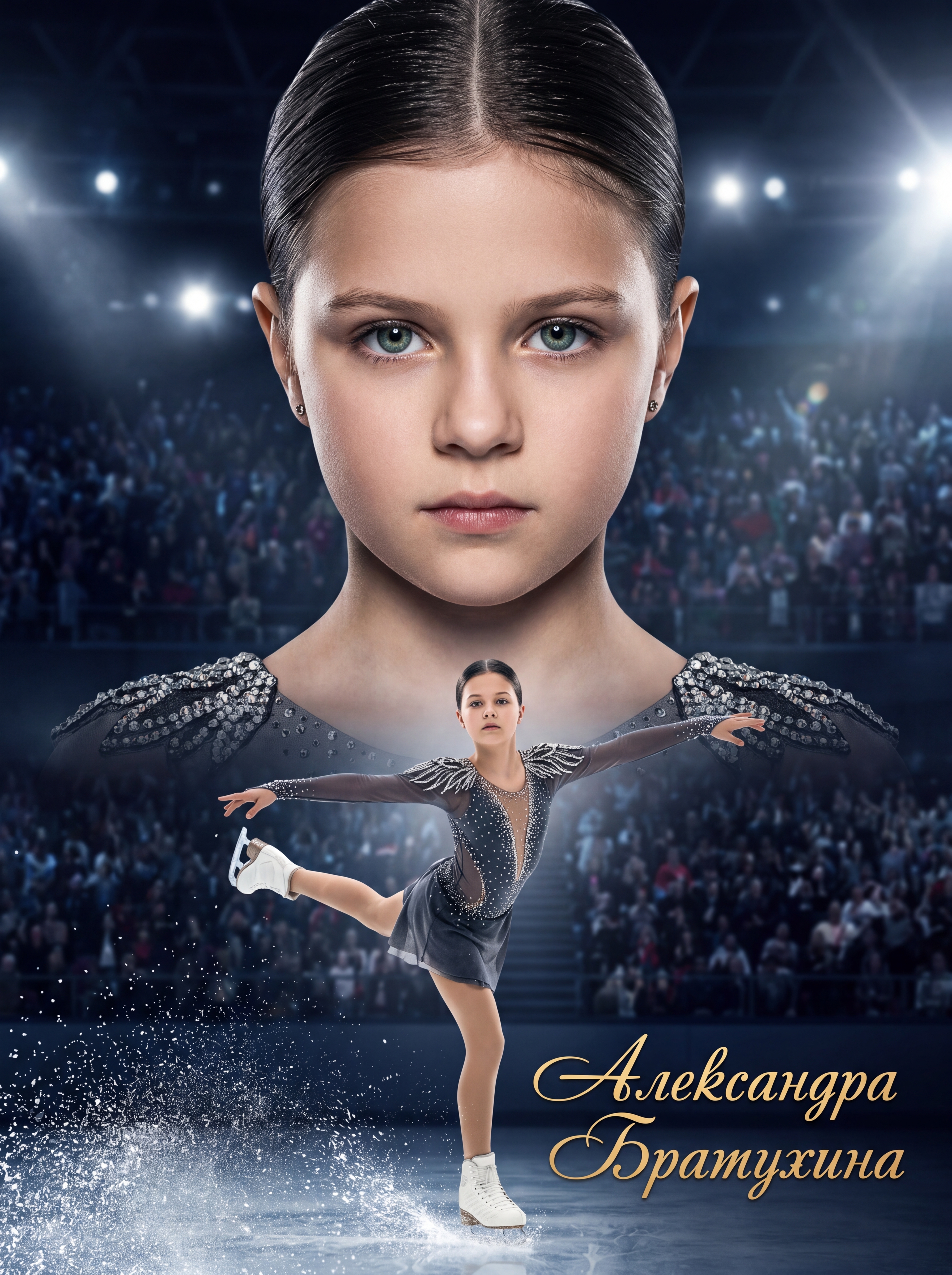Спортивный плакат с именем спортсмена