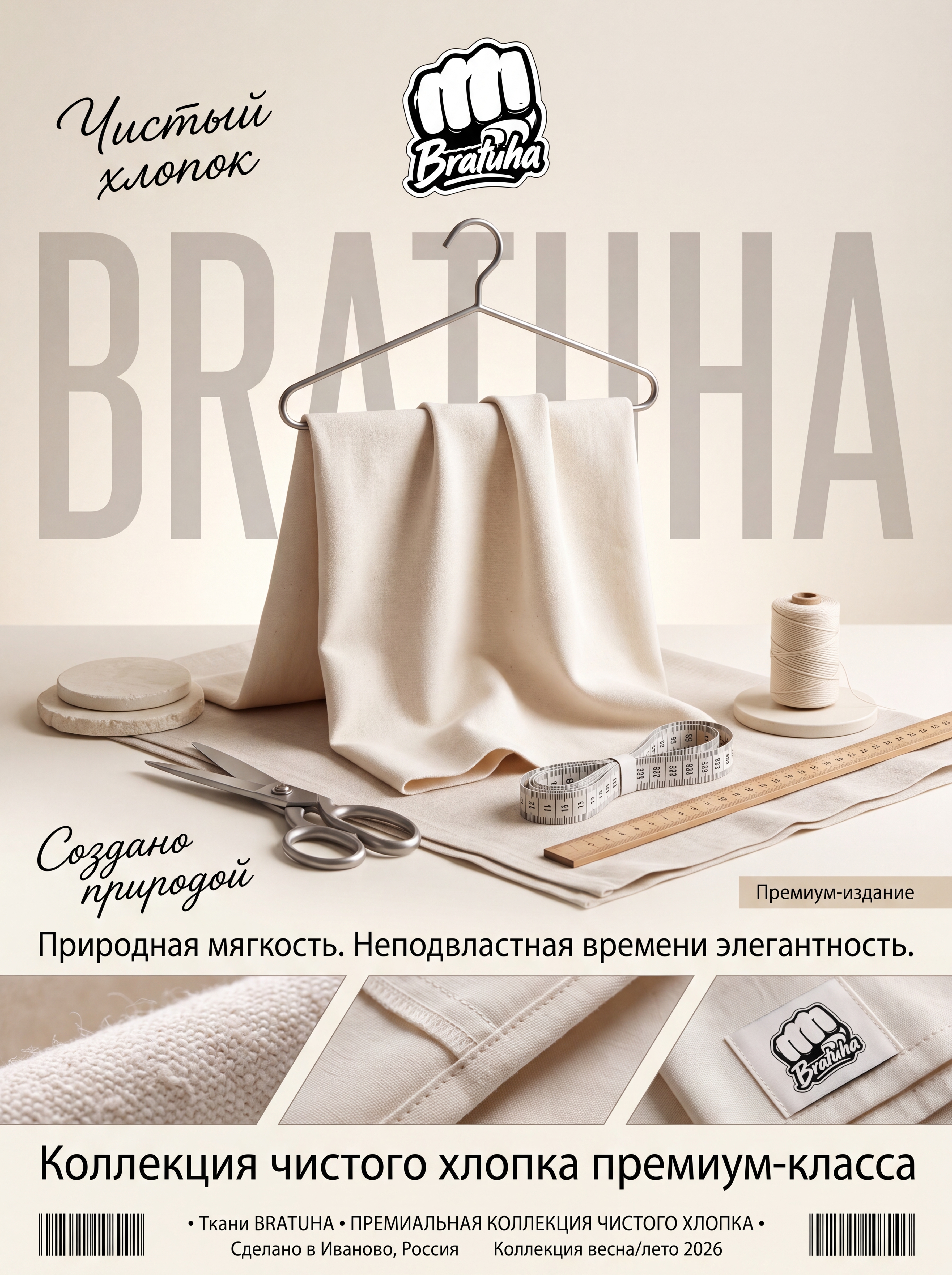 Рекламный постер текстиля
