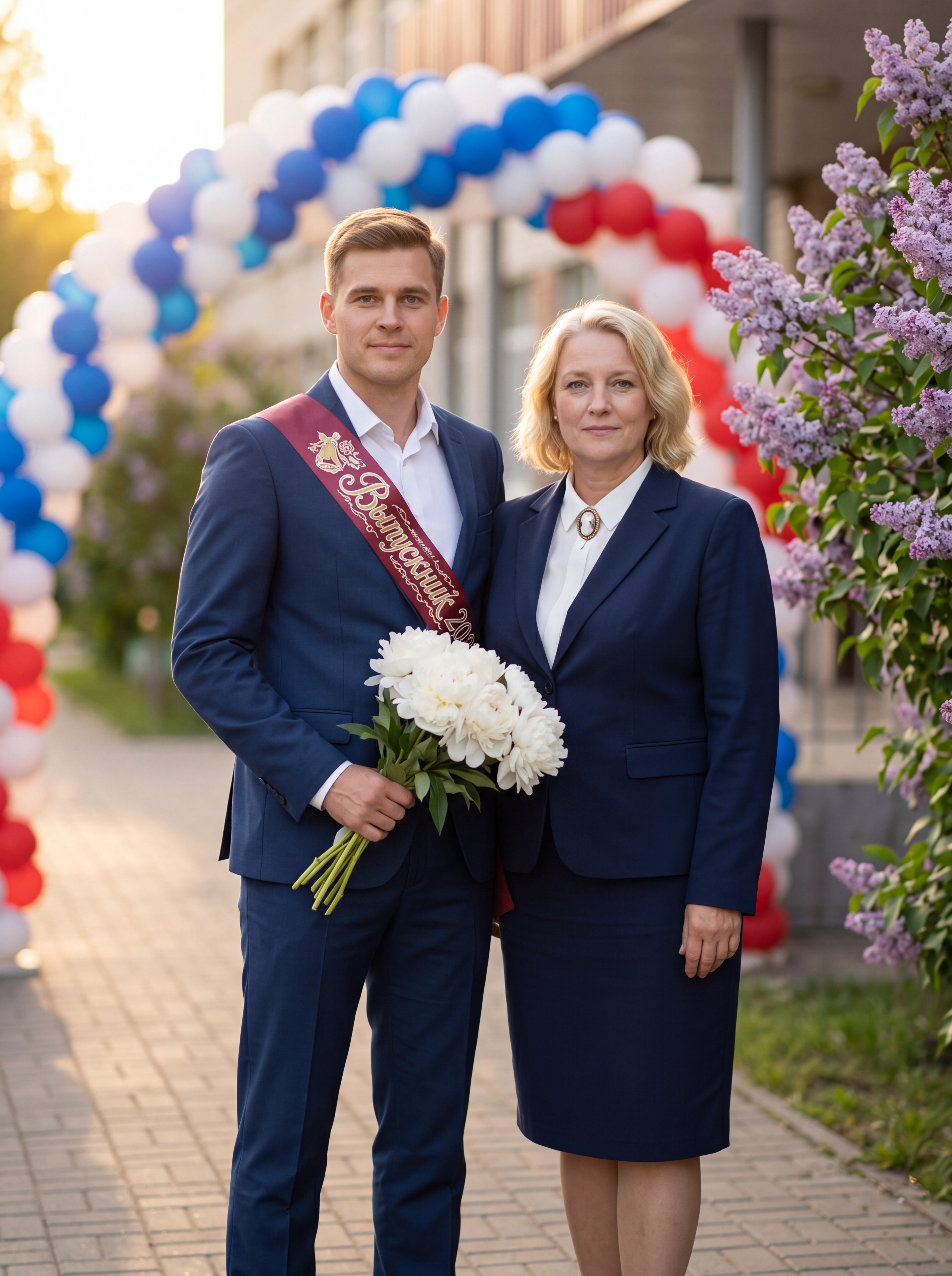 Портрет выпускника с учителем