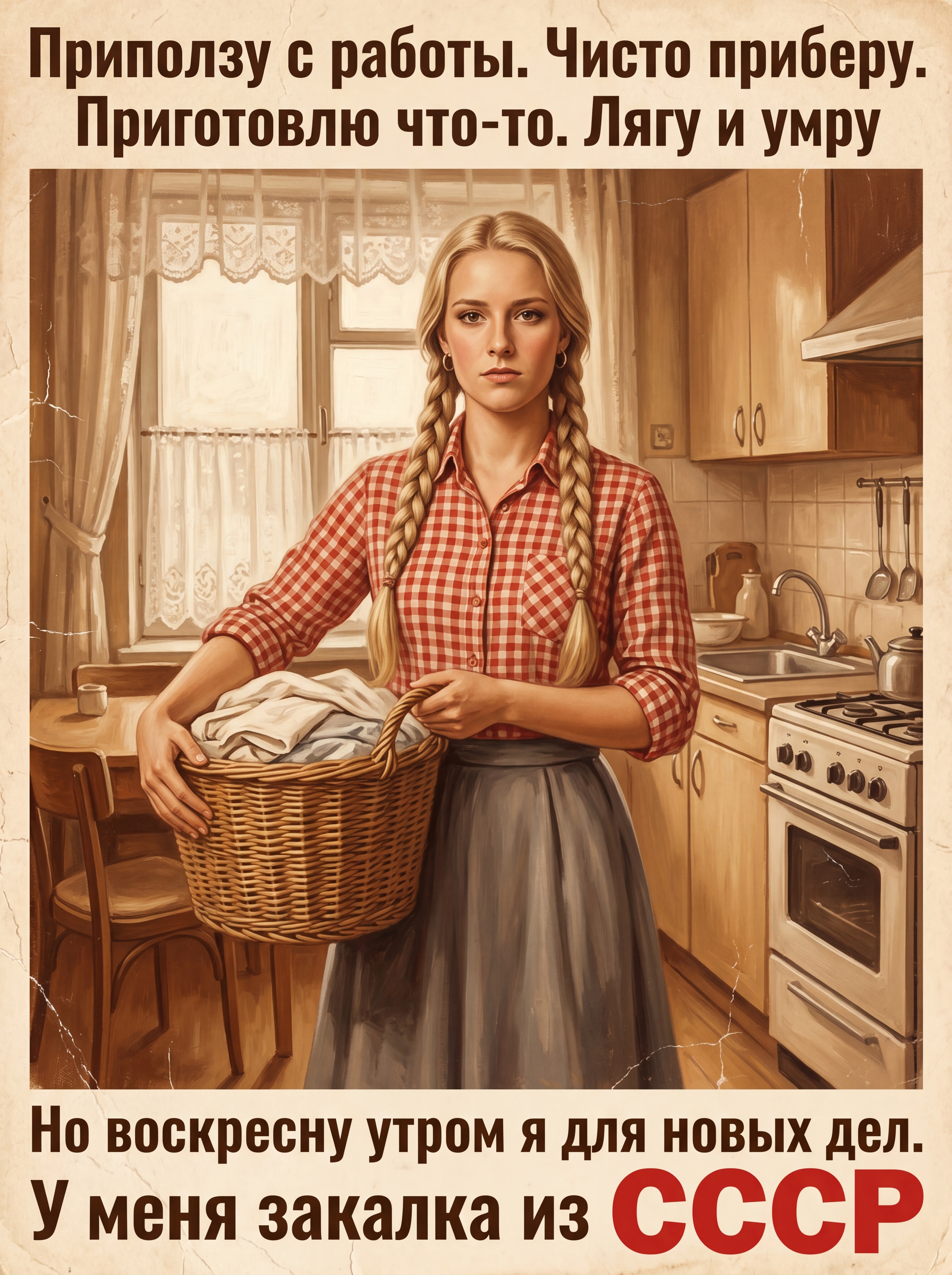 Плакат в стиле СССР