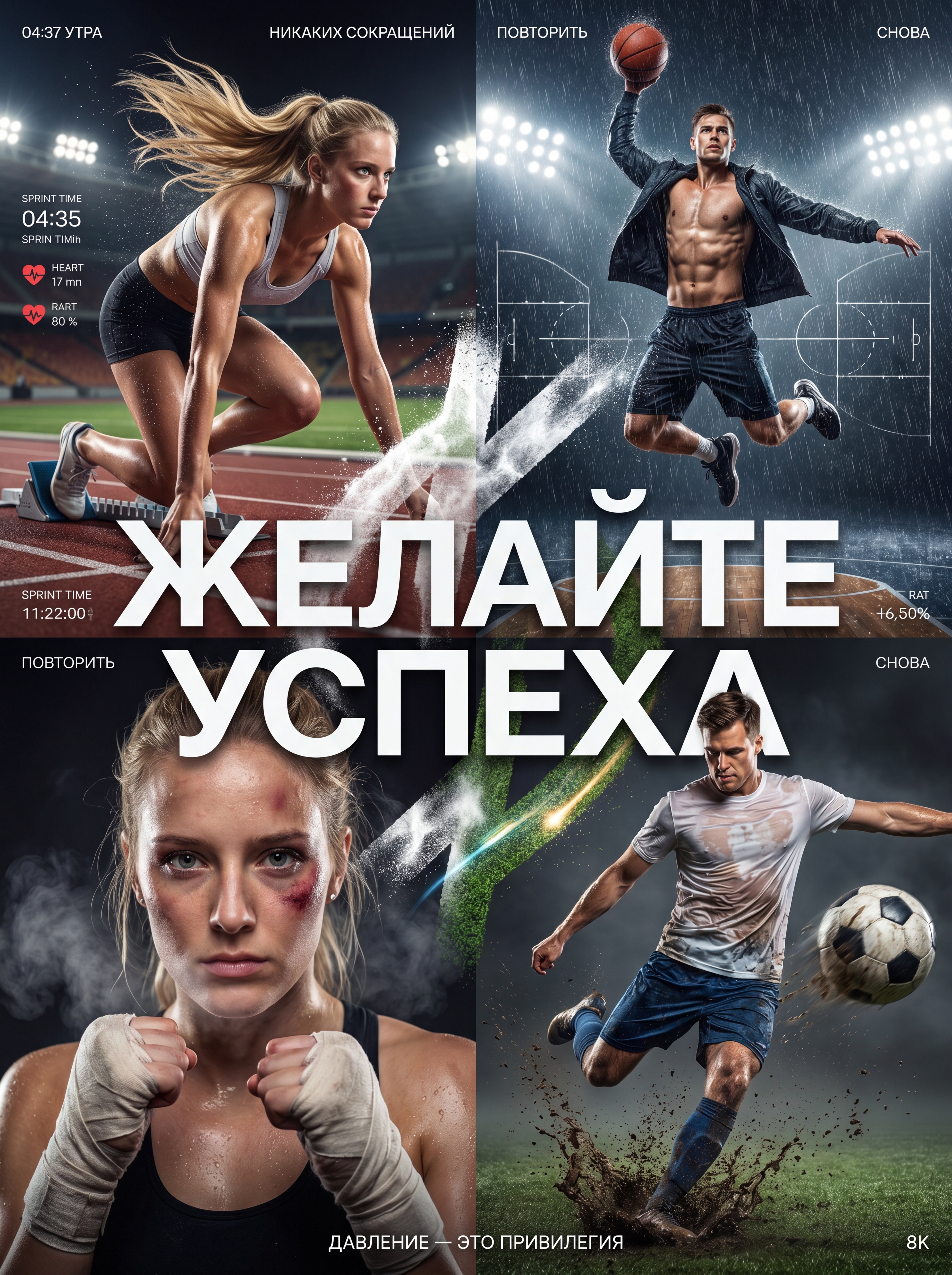 Рекламный постер спортивной одежды