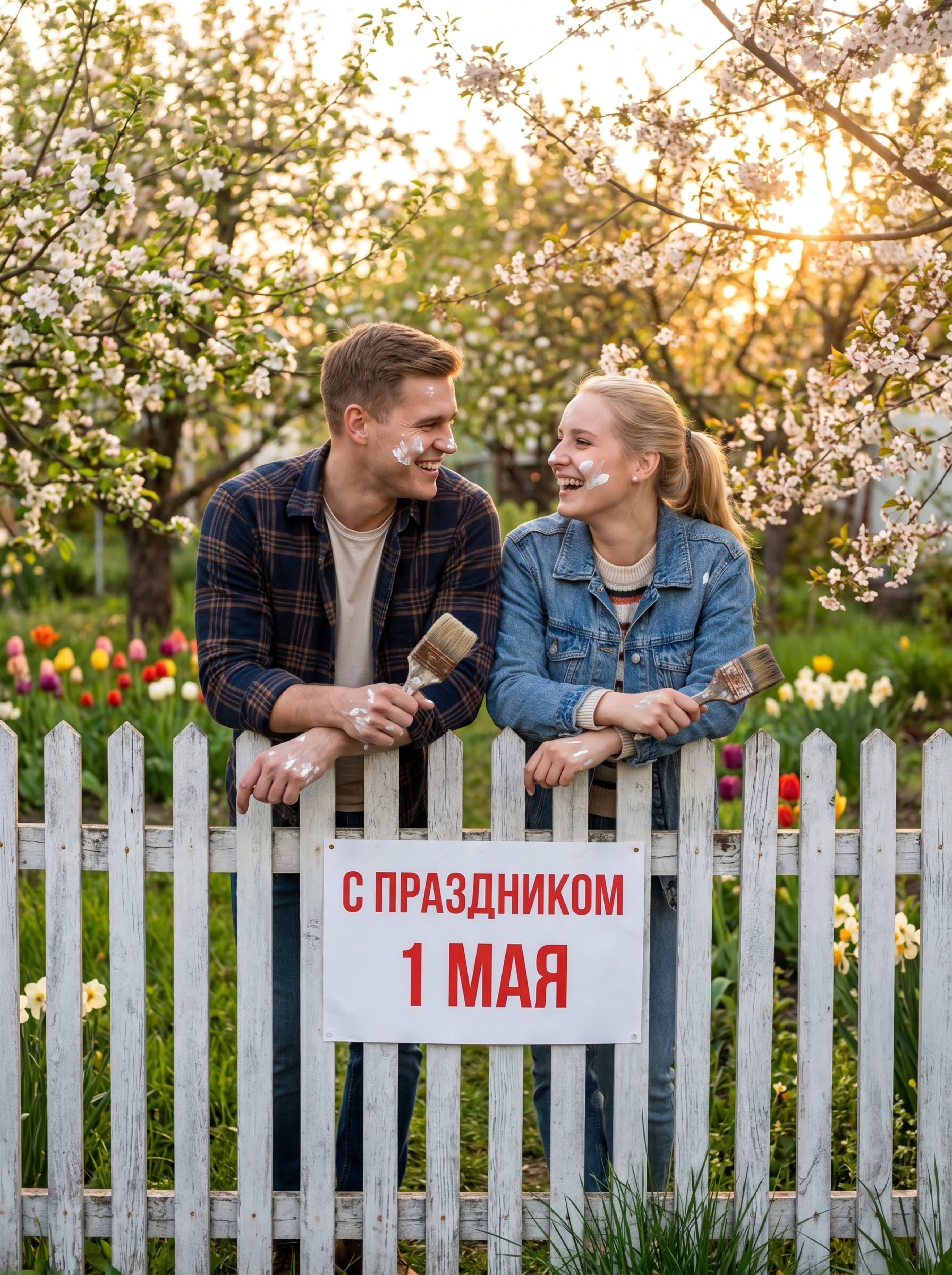 Парное фото с субботника 1 мая