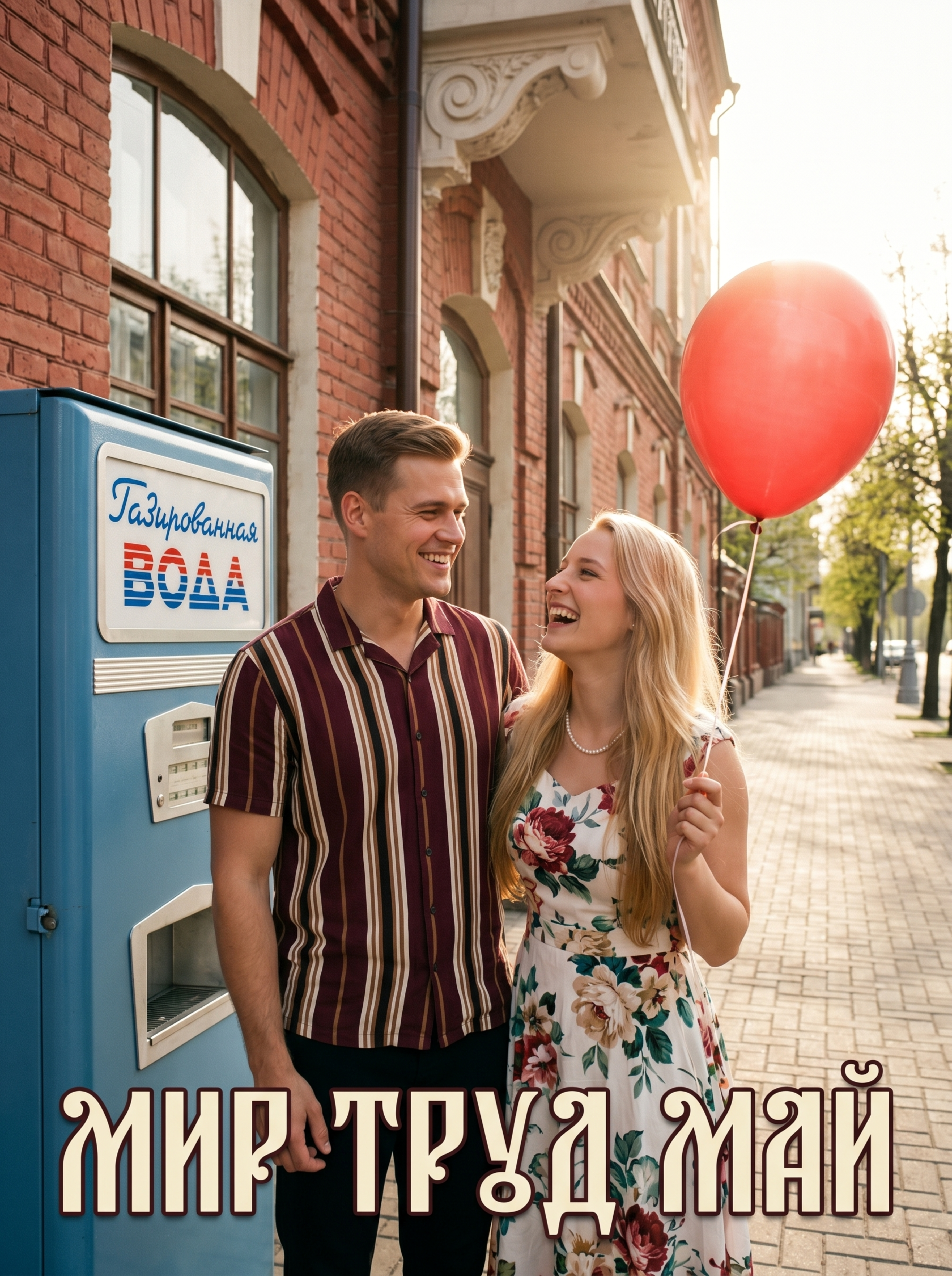 Парное ретро фото на 1 мая