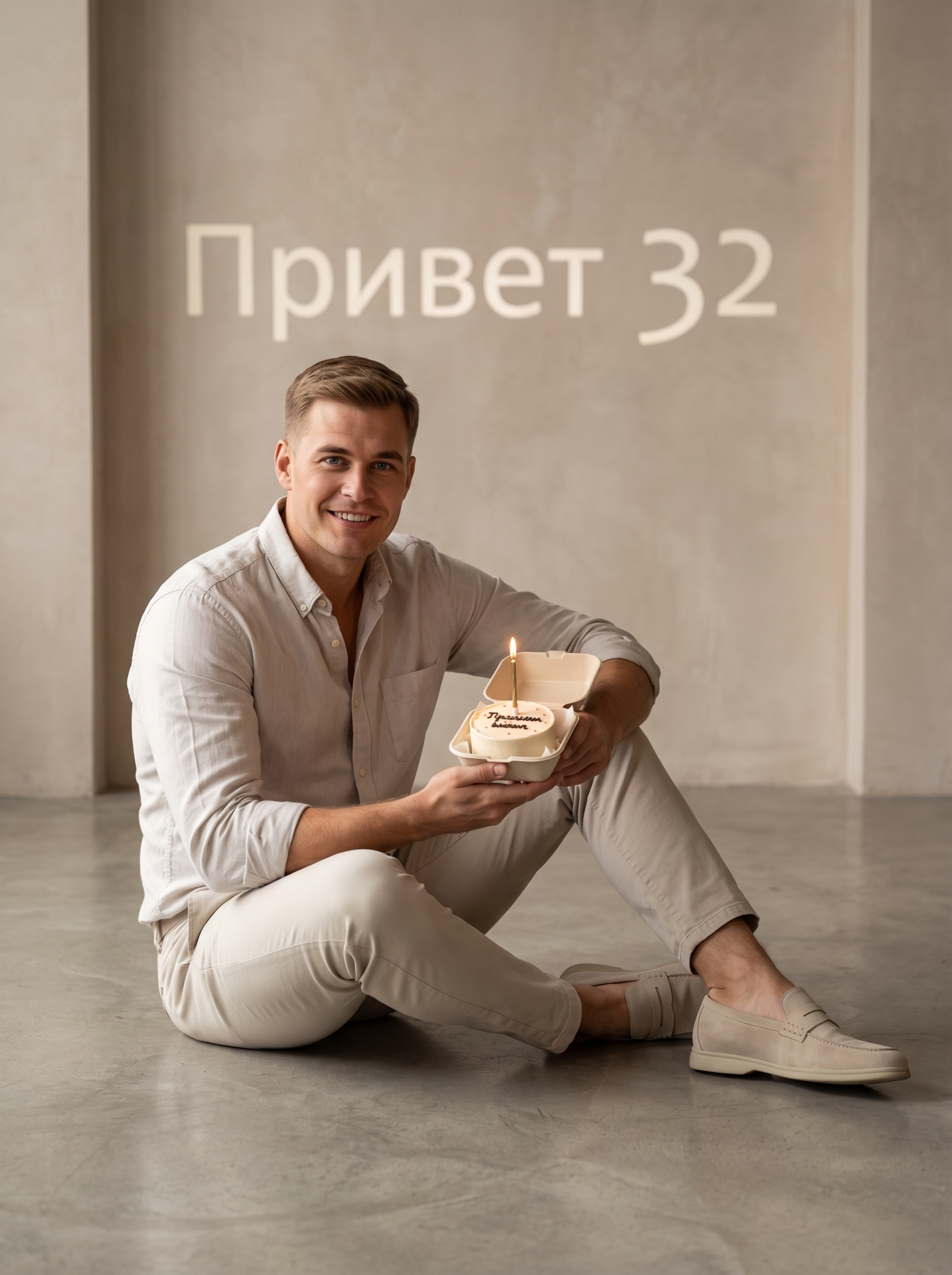 Фото мужчины на день рождения с бенто-тортом