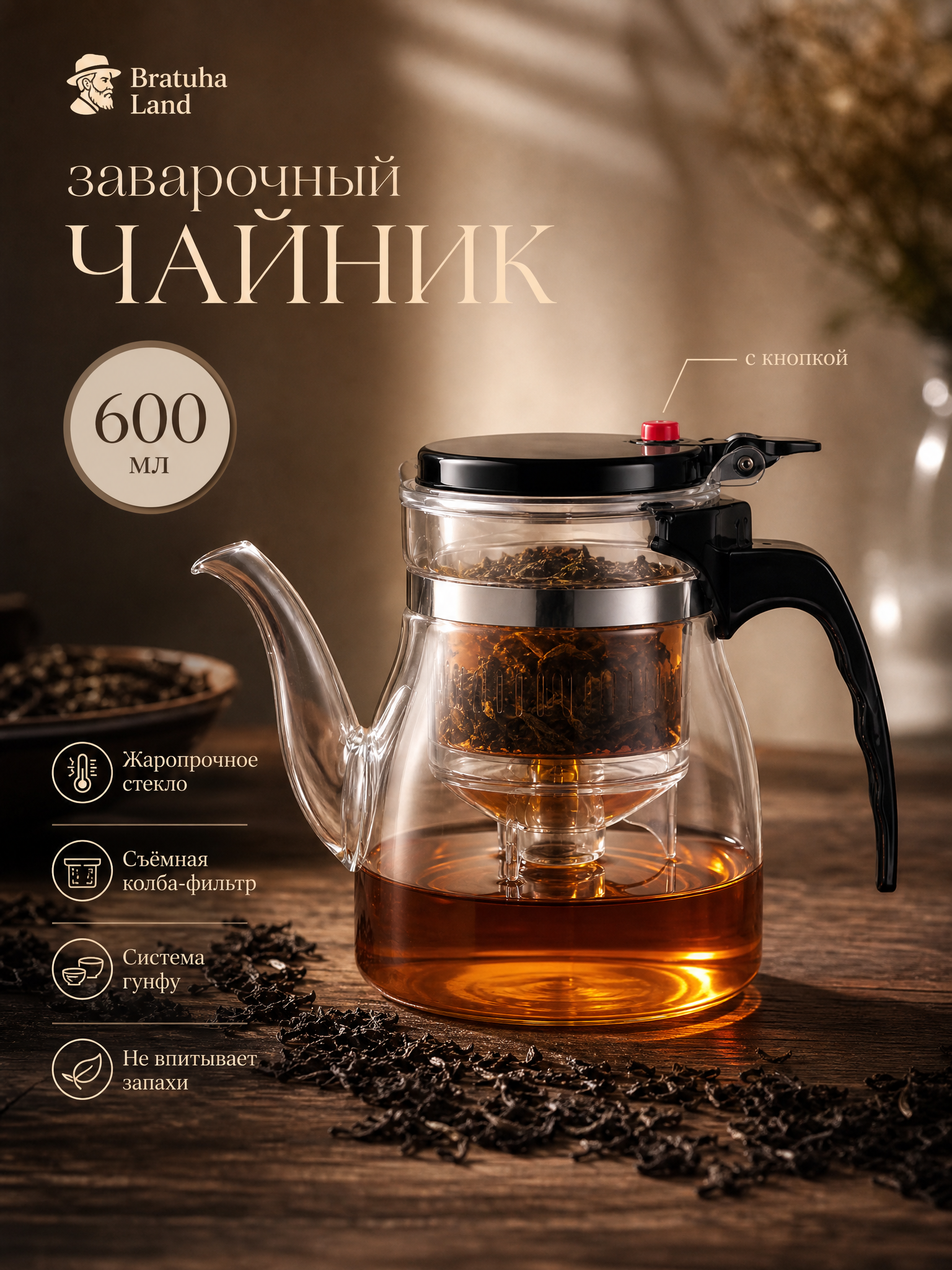 Карточка товара "Заварочный чайник" для маркетплейсов