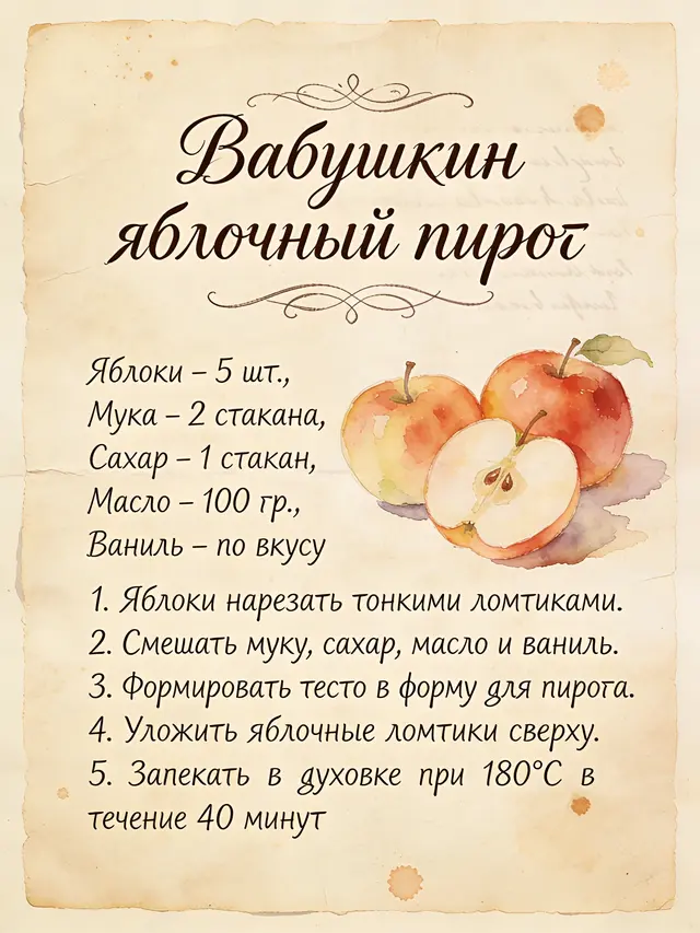 Архивный рецепт